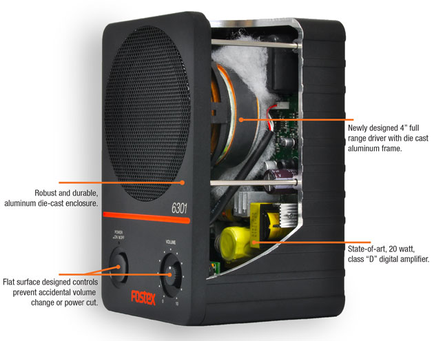 風靡全球的小型有源監(jiān)聽音箱 Fostex - 6301